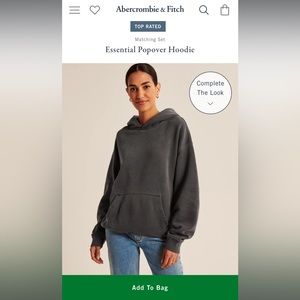 Essential popover hoodie ( Grey )